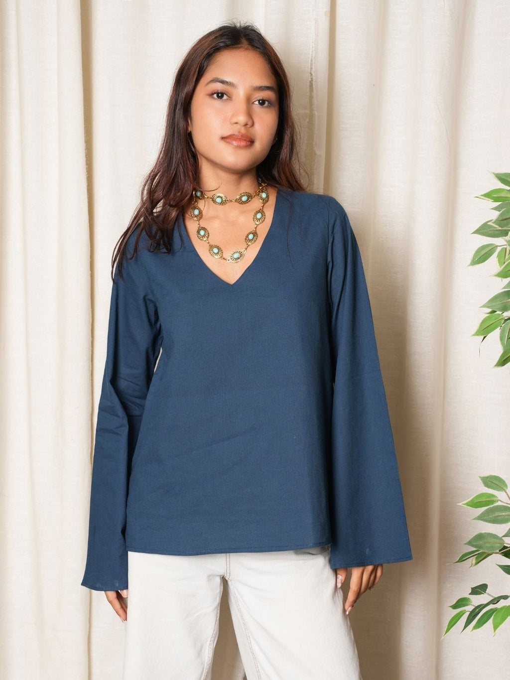 Riya Bell Sleeved Structured Top