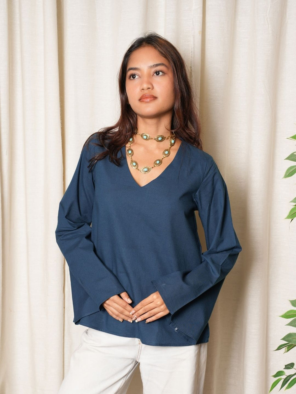 Riya Bell Sleeved Structured Top
