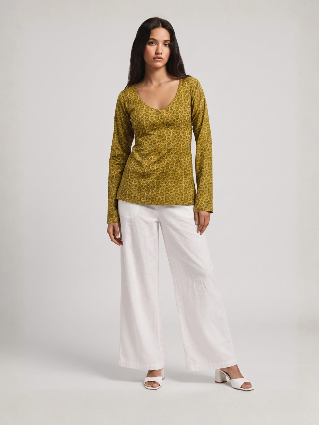 Alaya Sleeved Structured Kurti Top