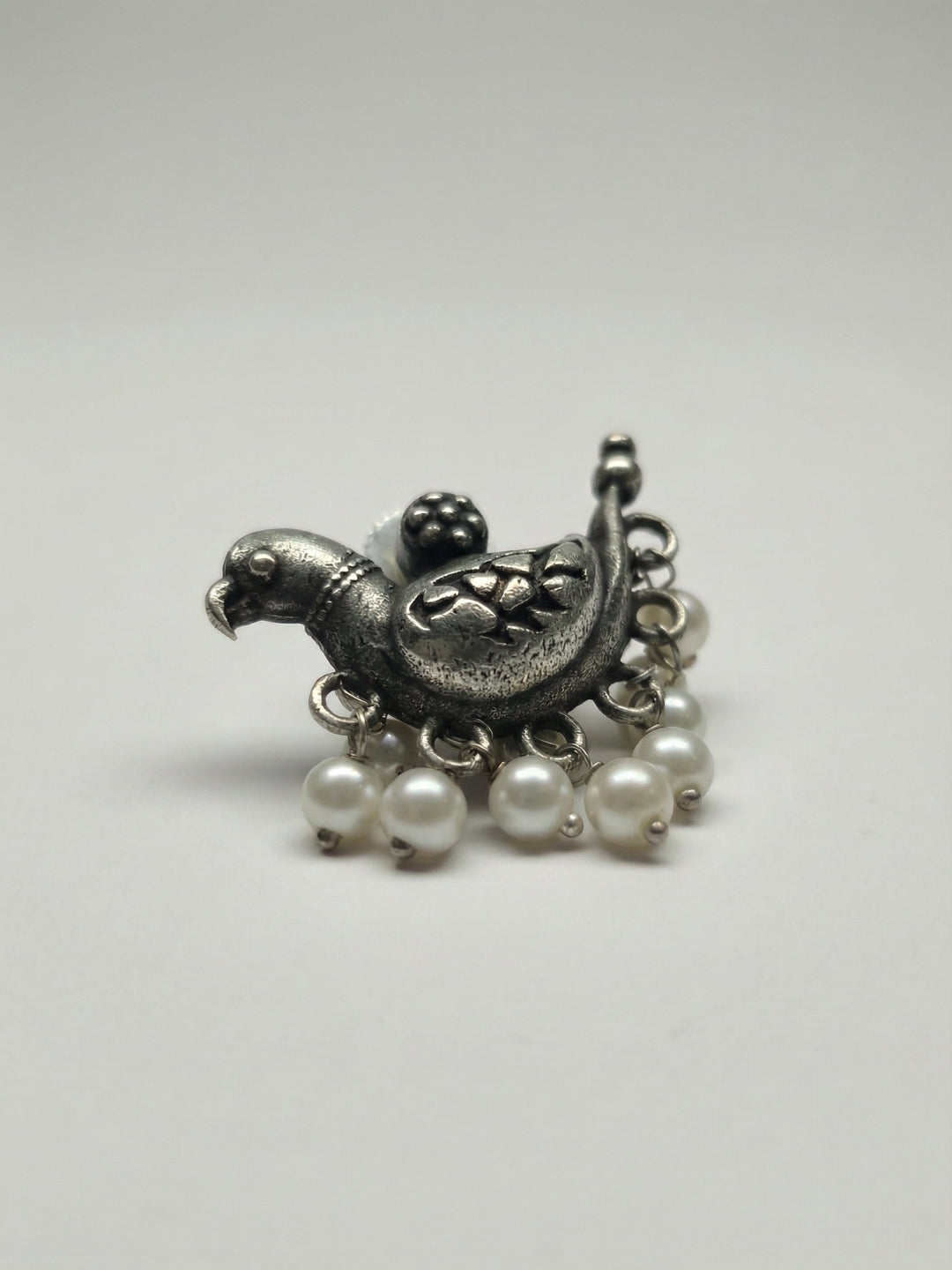 Bird Pearl Stud Earrings