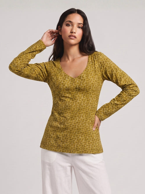 Alaya Sleeved Structured Kurti Top