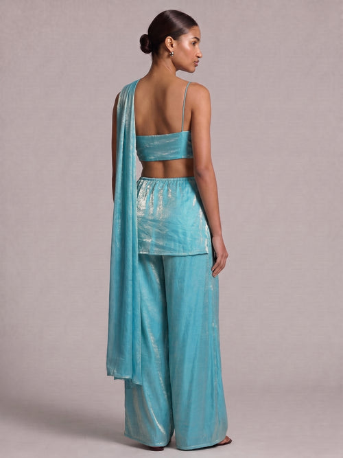 Tina Shimmer Pant & Dupatta Set