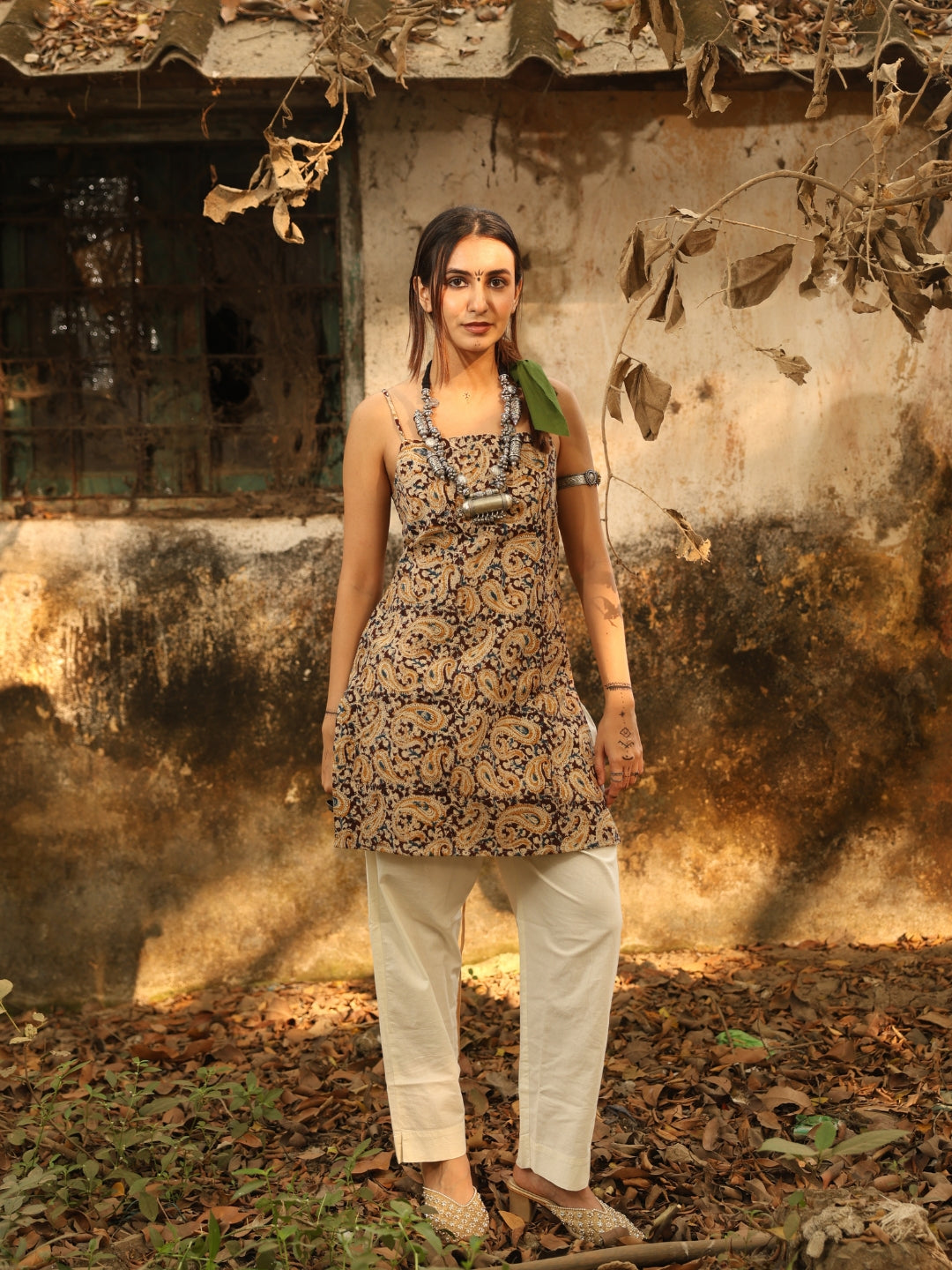 Kalamkari Corset Kurti Top