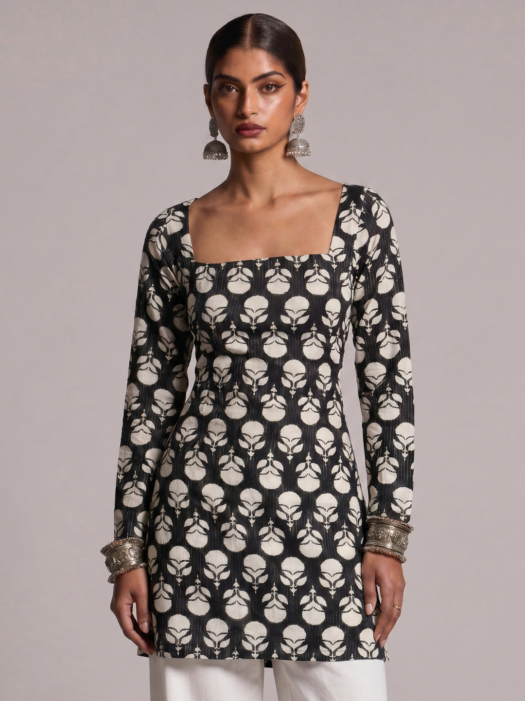 Janvi Full Sleeve Structured Kurti Top