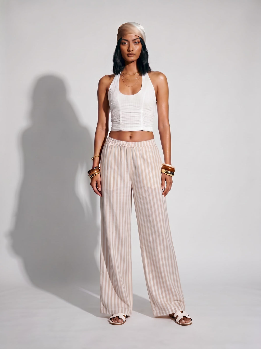 Striped Wide Leg Pants