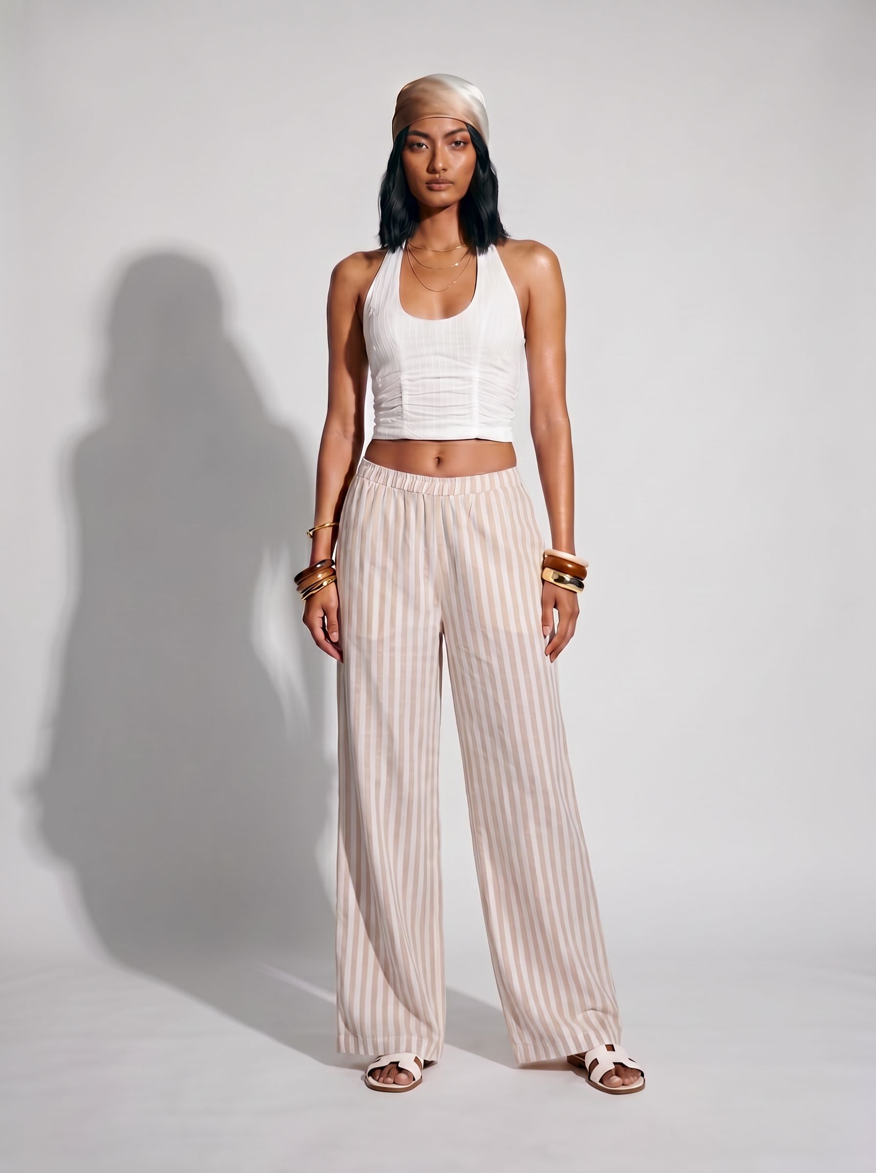 Striped Wide Leg Pants