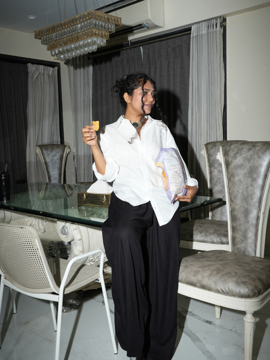 Oversized White Linen Shirt