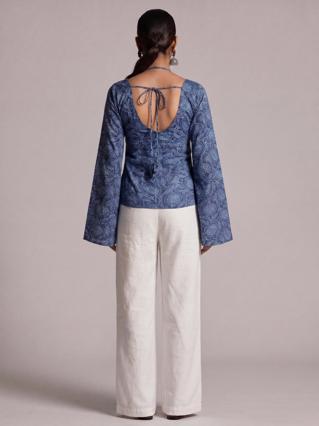 Riwaya Bell Sleeved Structured Top