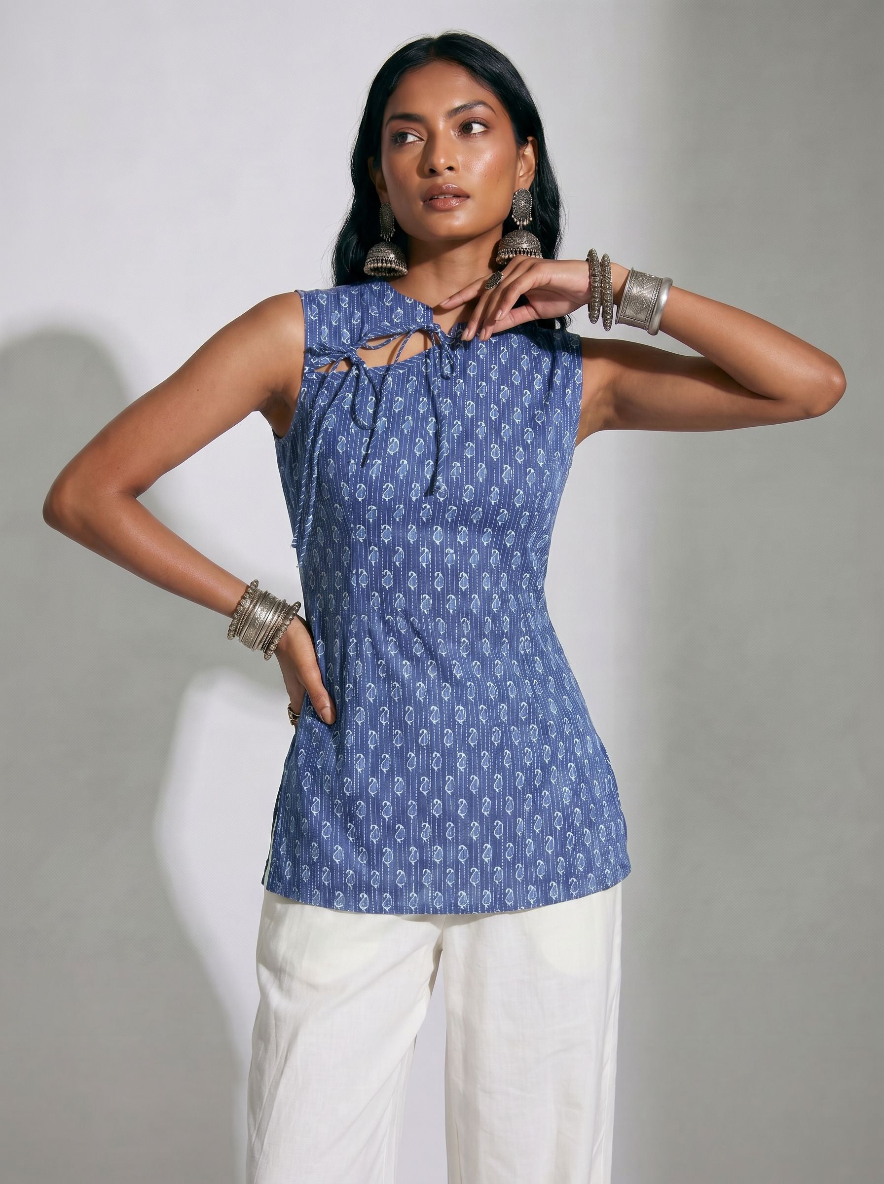 Alisha Tie-Neck Kurti