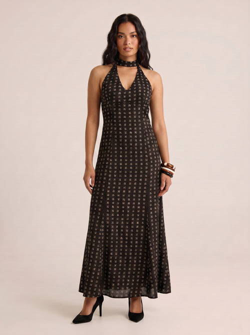 Amina Halterneck Long Dress