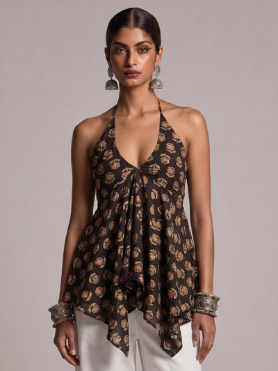 Saral Asymmetric Tie-Up Top