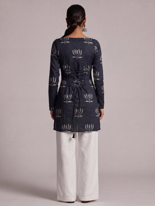 Heer Sleeved Corset Kurti Top