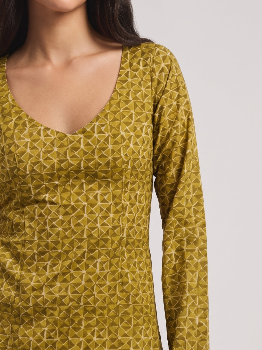 Alaya Sleeved Structured Kurti Top