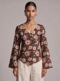 Naira Bell Sleeved Structured Top