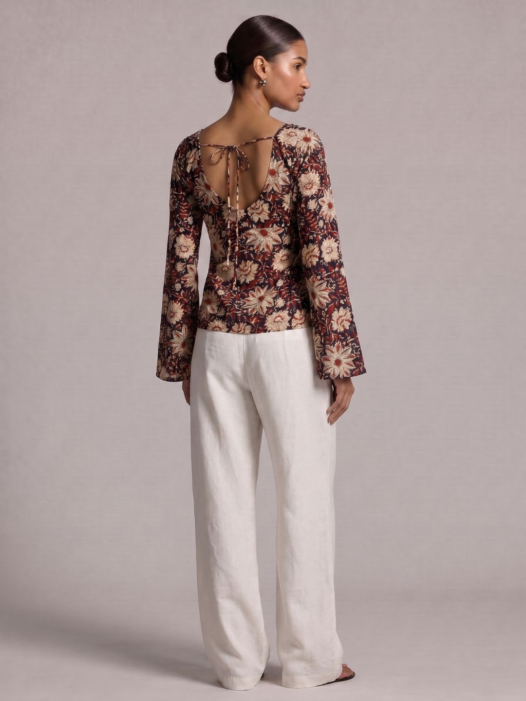 Naira Bell Sleeved Structured Top