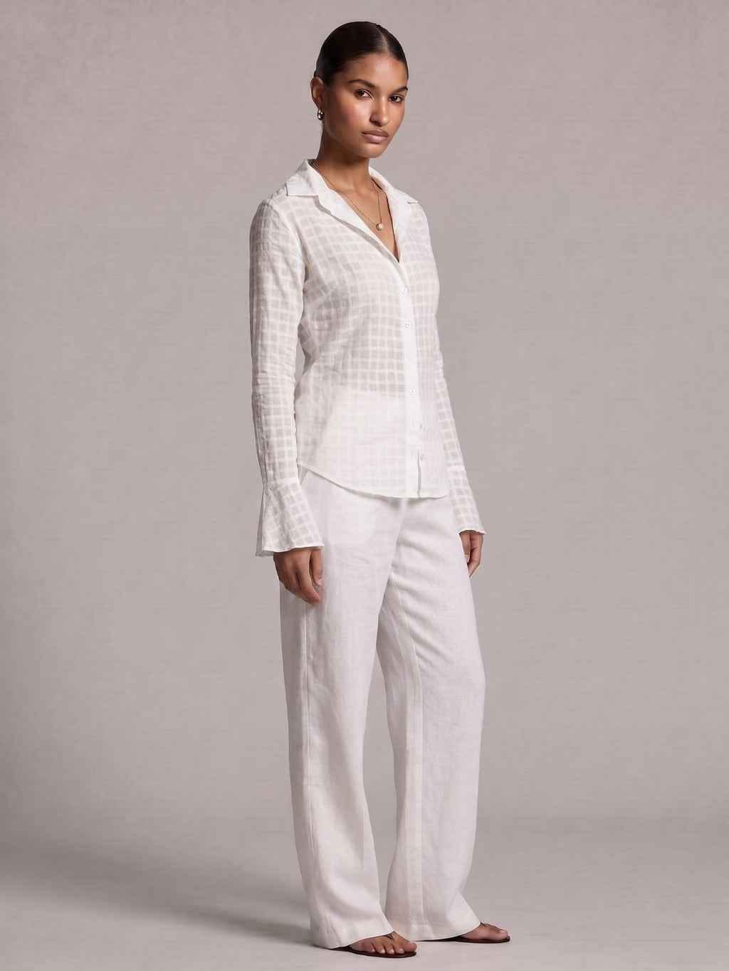 Dua Jacquard Corset Shirt