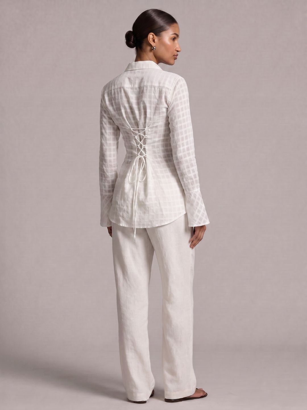 Dua Jacquard Corset Shirt