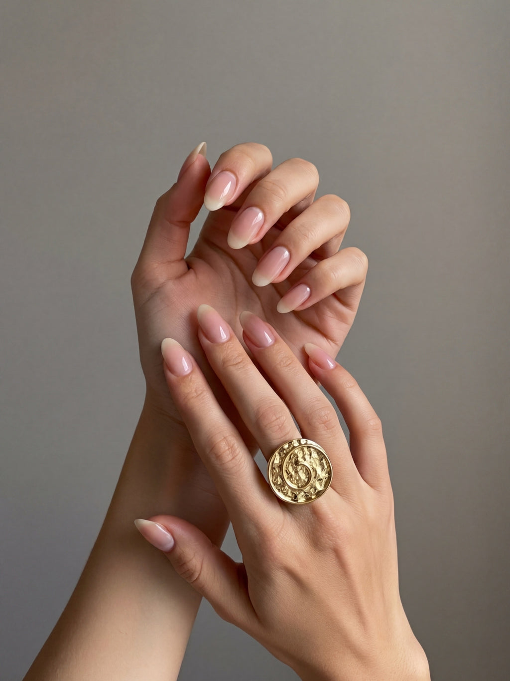 Spiral Gold Flake Ring