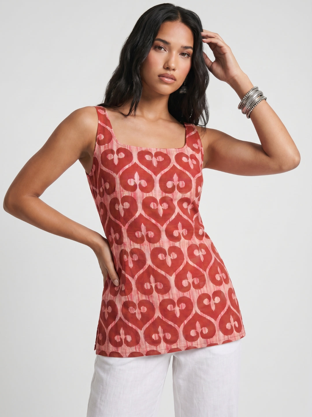 Myra Open-Back Kurti Top