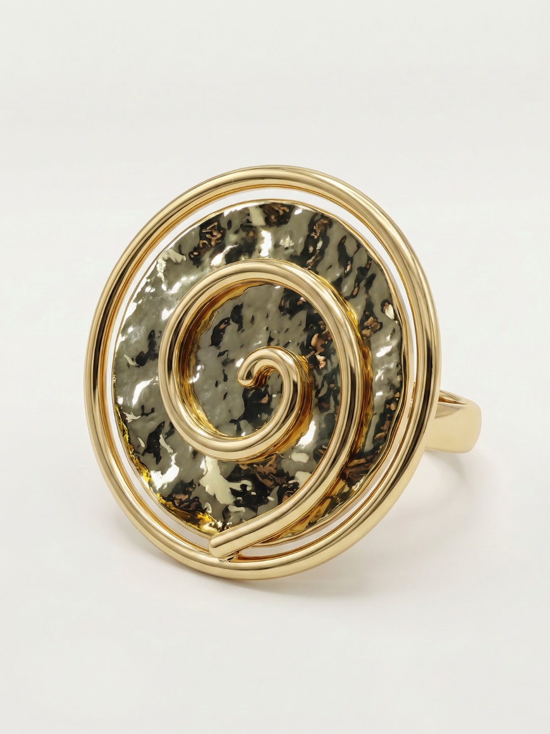 Spiral Gold Flake Ring