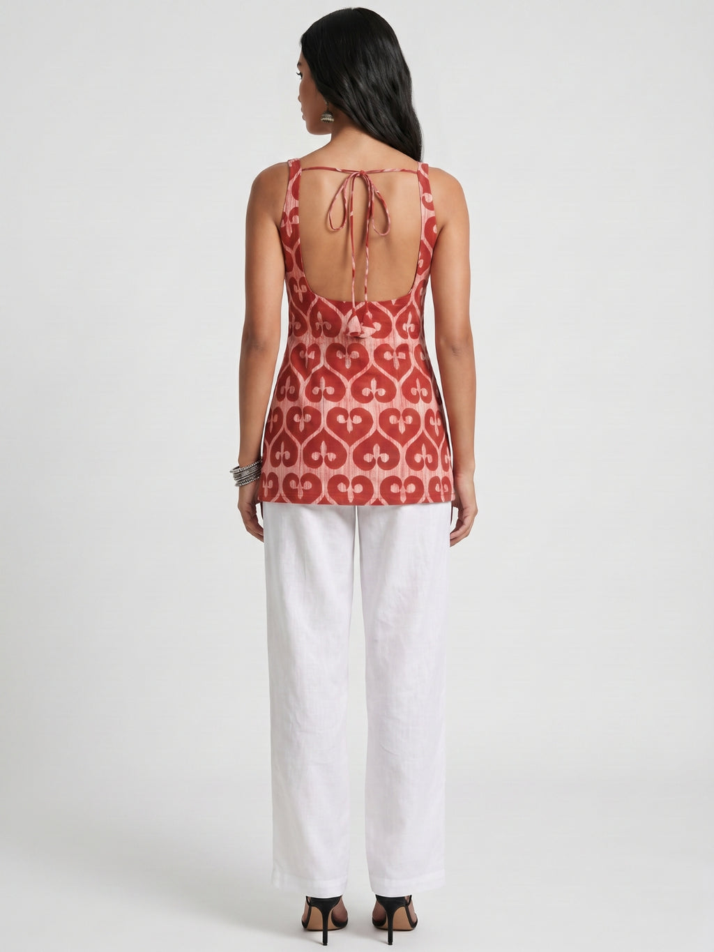 Myra Open-Back Kurti Top