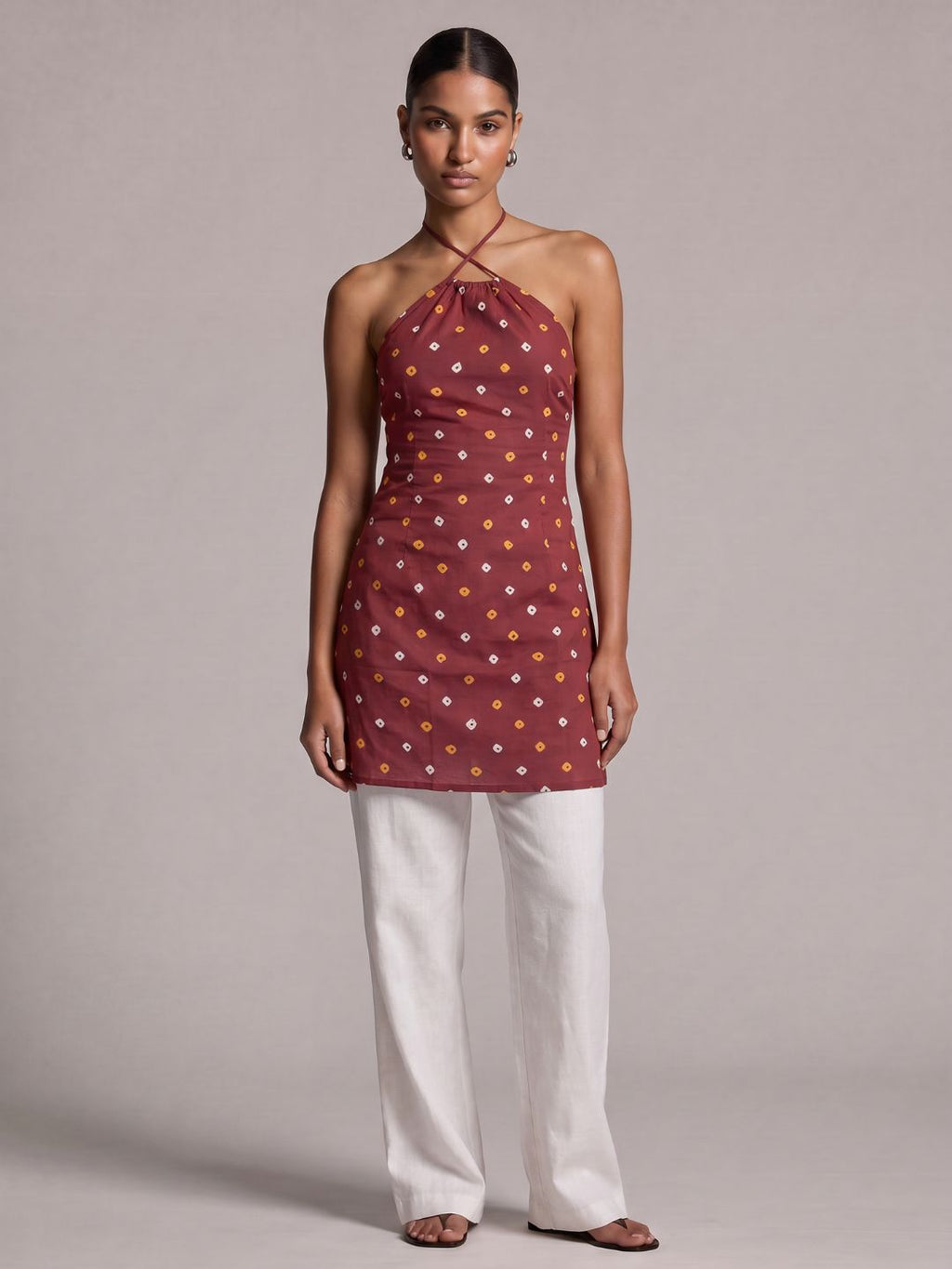 Sahar Halter Kurti Top
