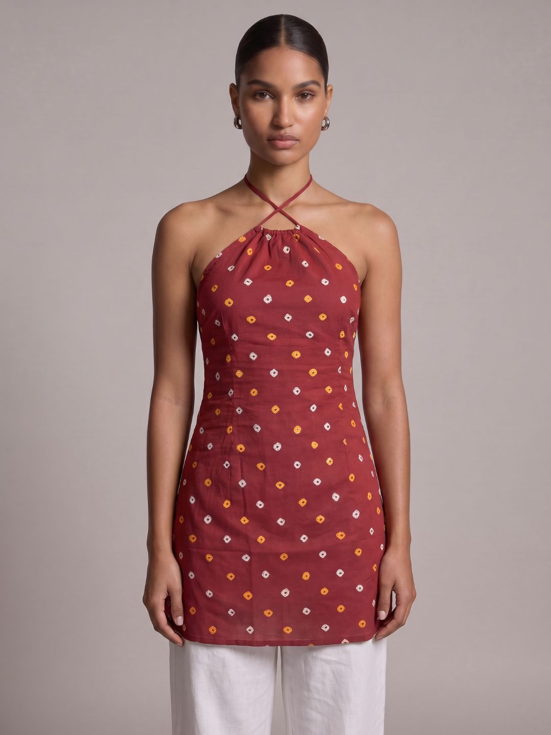 Sahar Halter Kurti Top