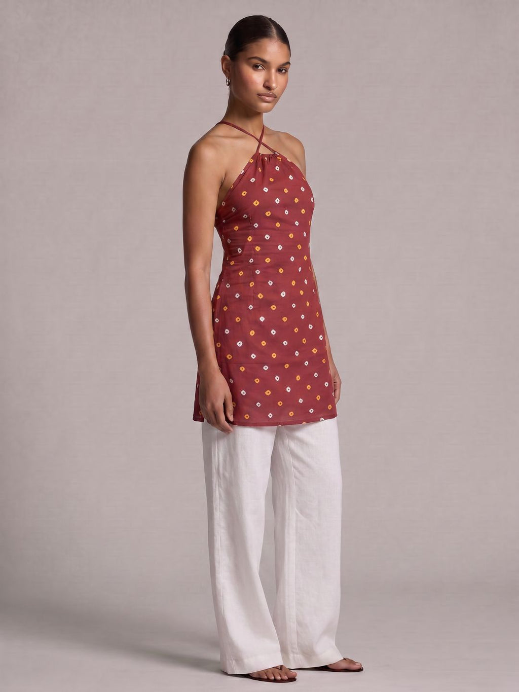 Sahar Halter Kurti Top