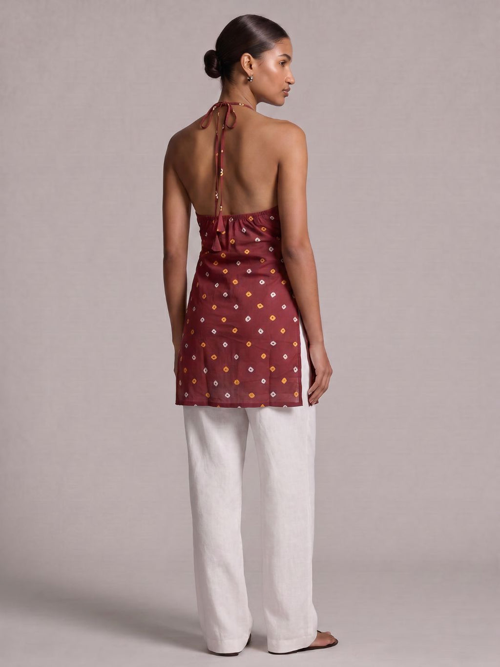 Sahar Halter Kurti Top