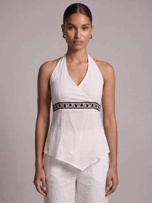 Aaliya Halter Kurti Top
