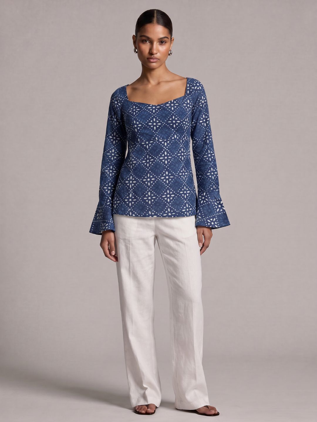 Dhara Tie-Back Kurti Top