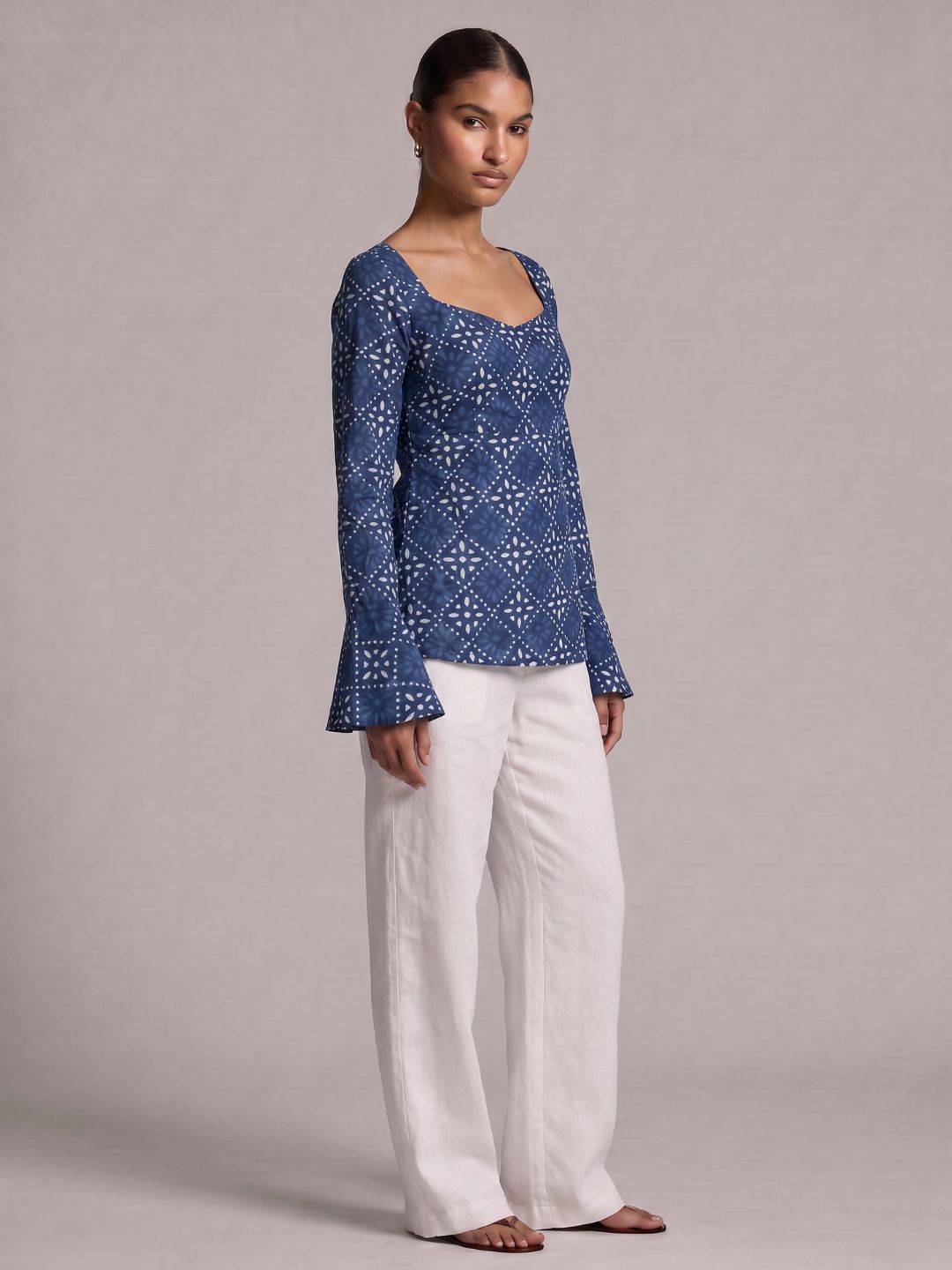 Dhara Tie-Back Kurti Top