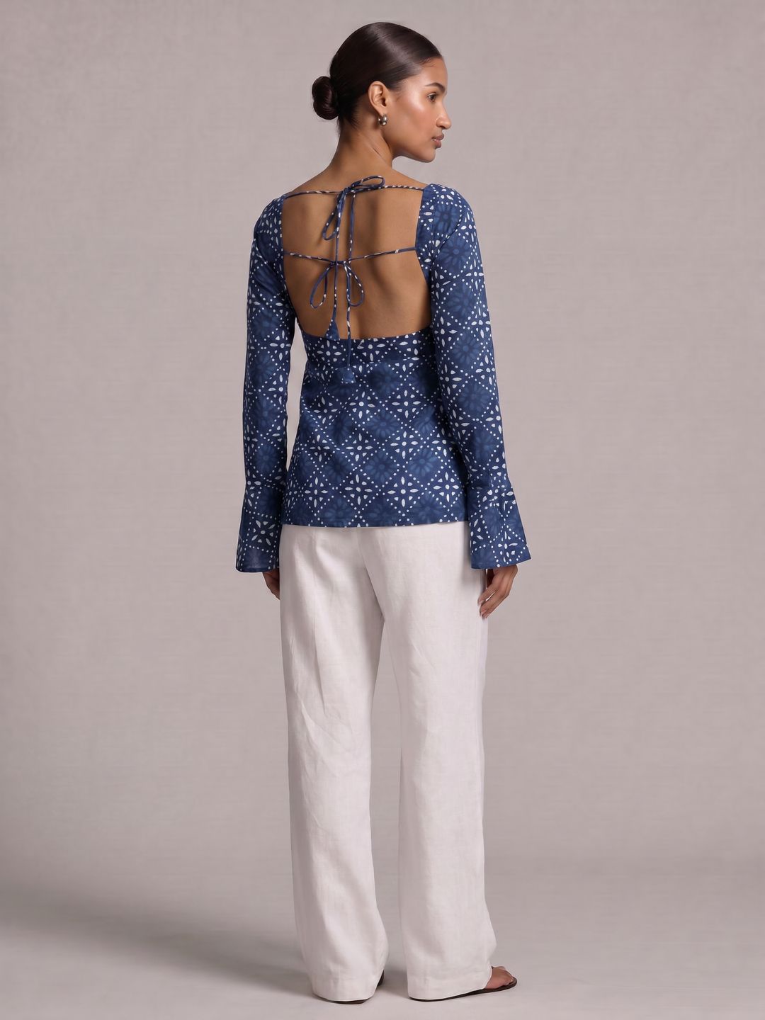 Dhara Tie-Back Kurti Top