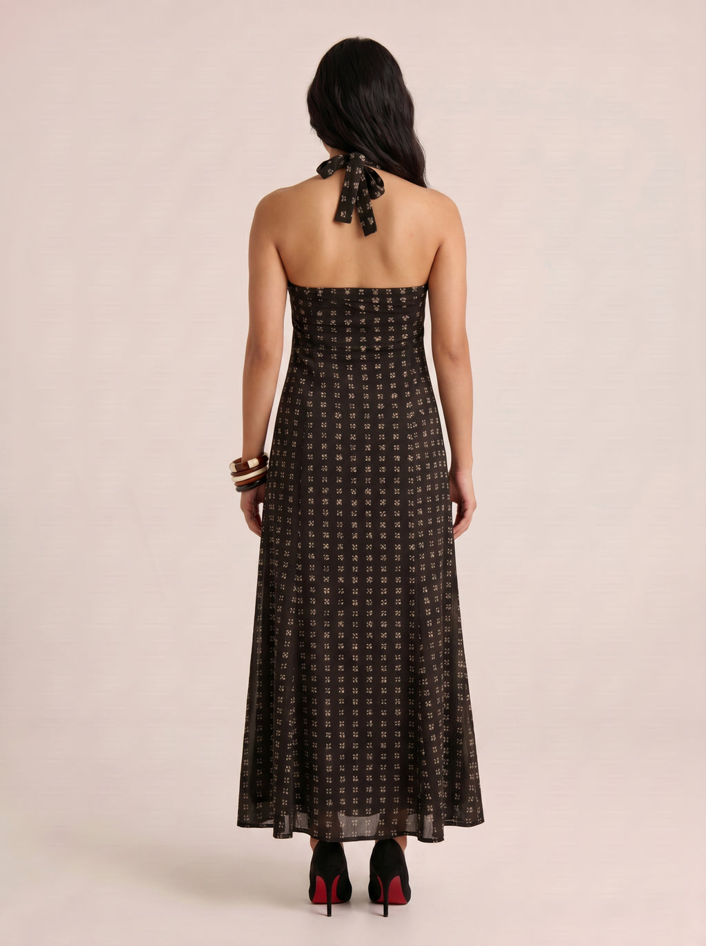 Amina Halterneck Long Dress