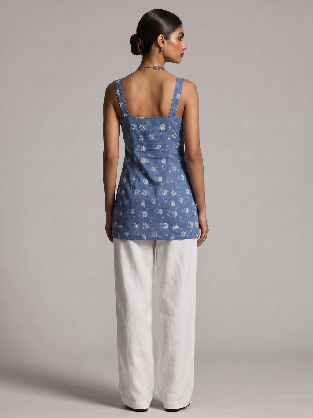 Khushi Wide Shoulder Strap Structured Kurti Top