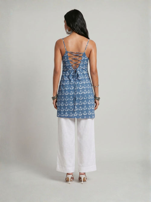 Maahi Square-Neck Corset Kurti Top