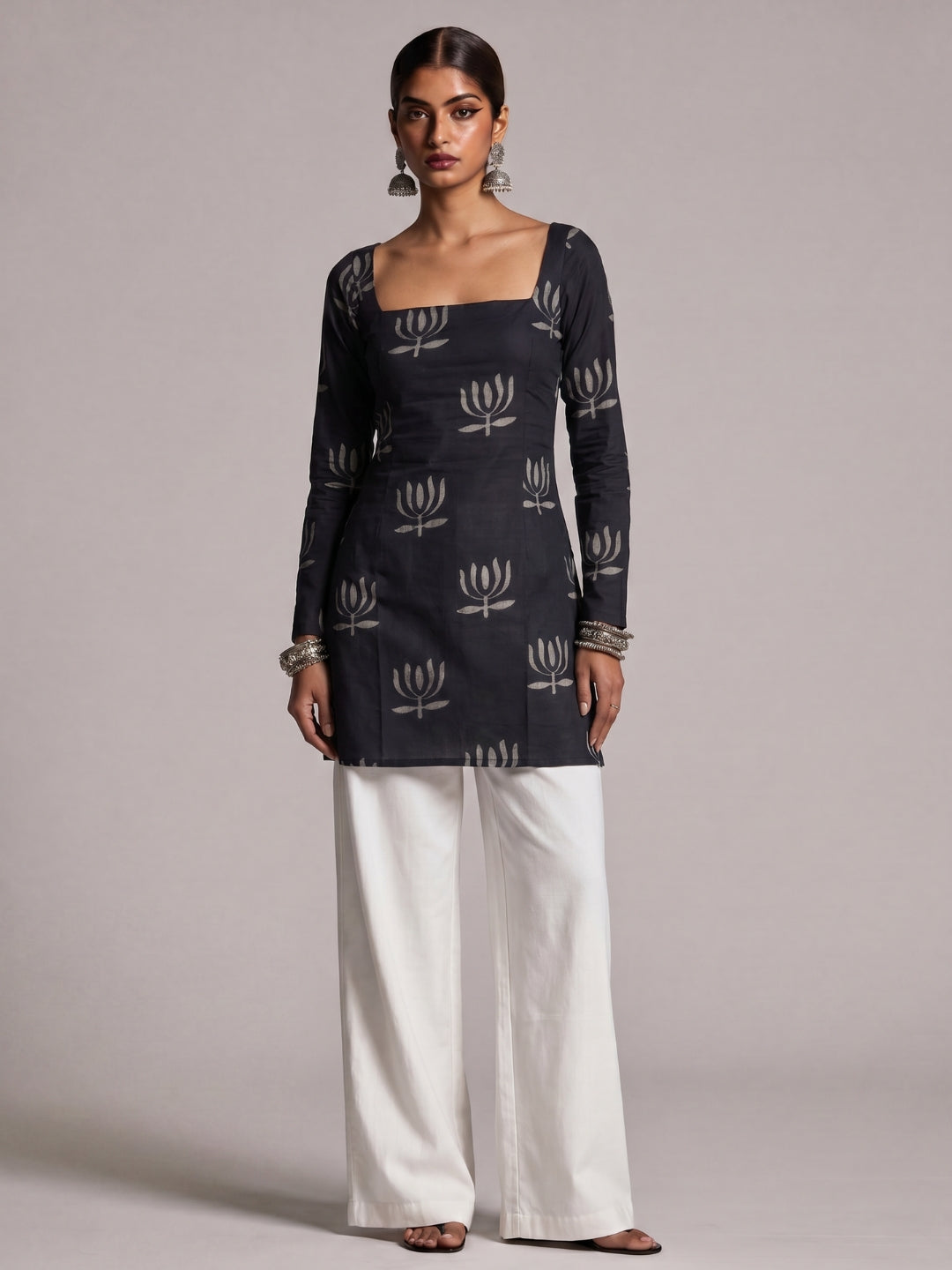 Heer Sleeved Corset Kurti Top
