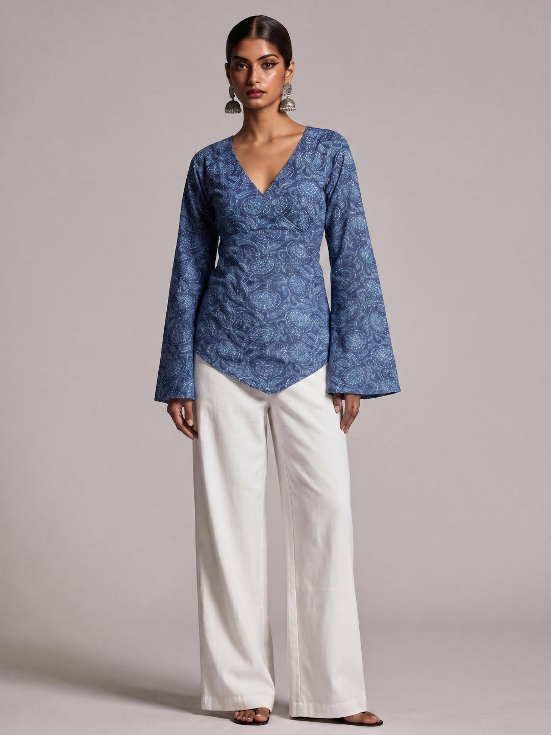 Riwaya Bell Sleeved Structured Top
