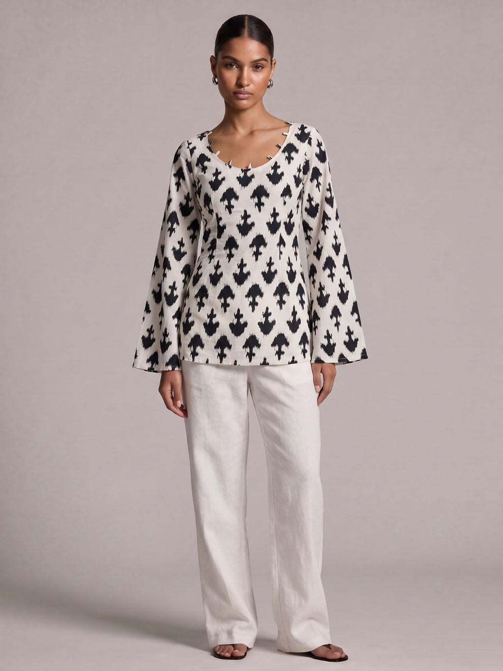 Amani Flared Sleeve Kurti Top
