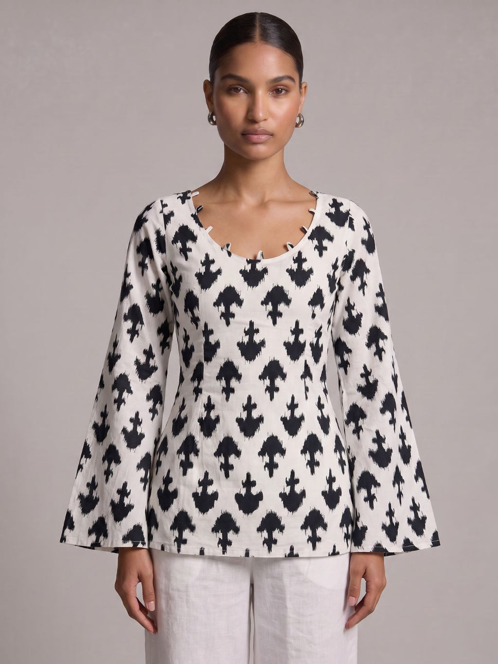 Amani Flared Sleeve Kurti Top