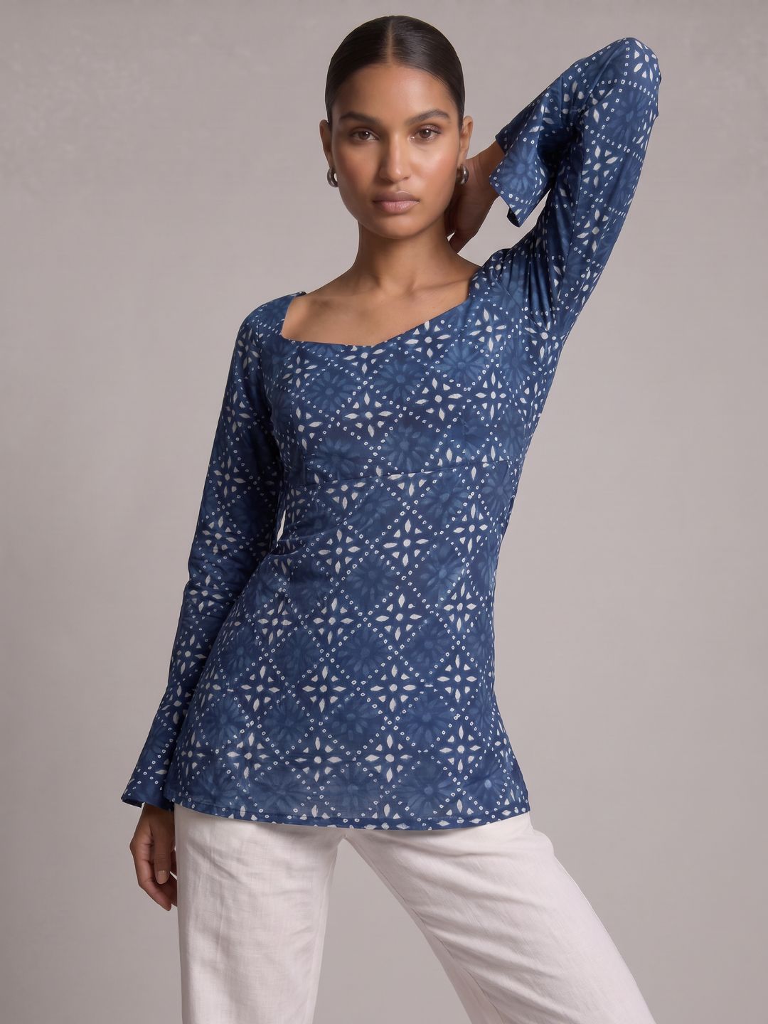 Dhara Tie-Back Kurti Top