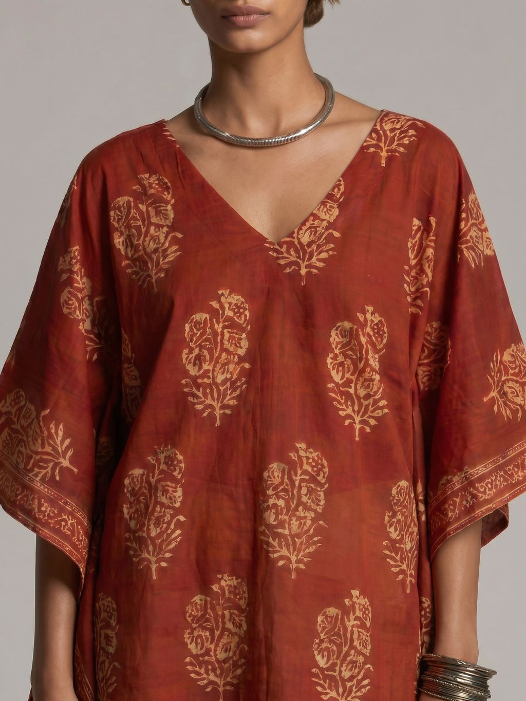 Roshni Kaftan Structured Kurti Top