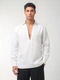 Rey White Short Structured Kurti Top