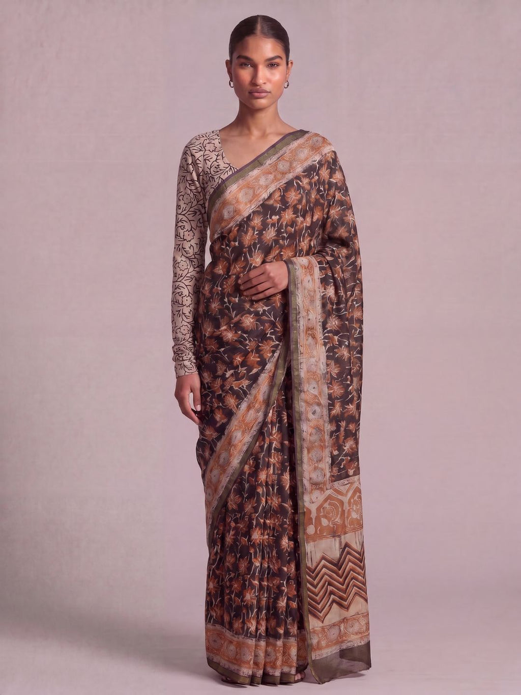 Pihu Bagru Cotton Saree