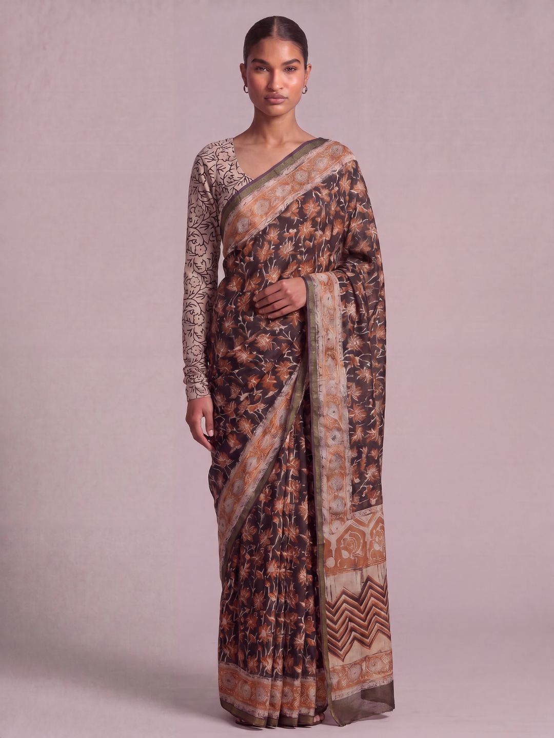 Pihu Bagru Cotton Saree