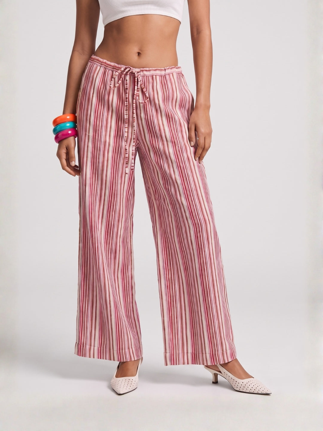 Pink Striped Pants