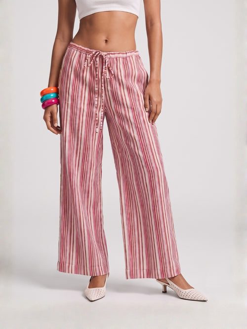 Pink Striped Pants
