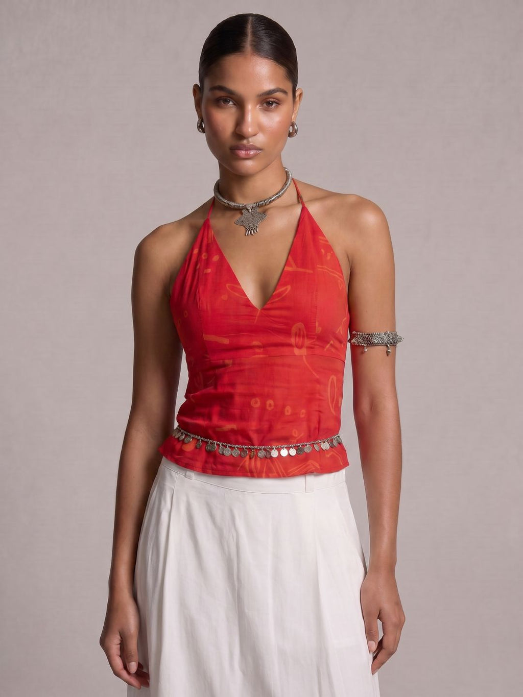Banee Bandhej Halter Top