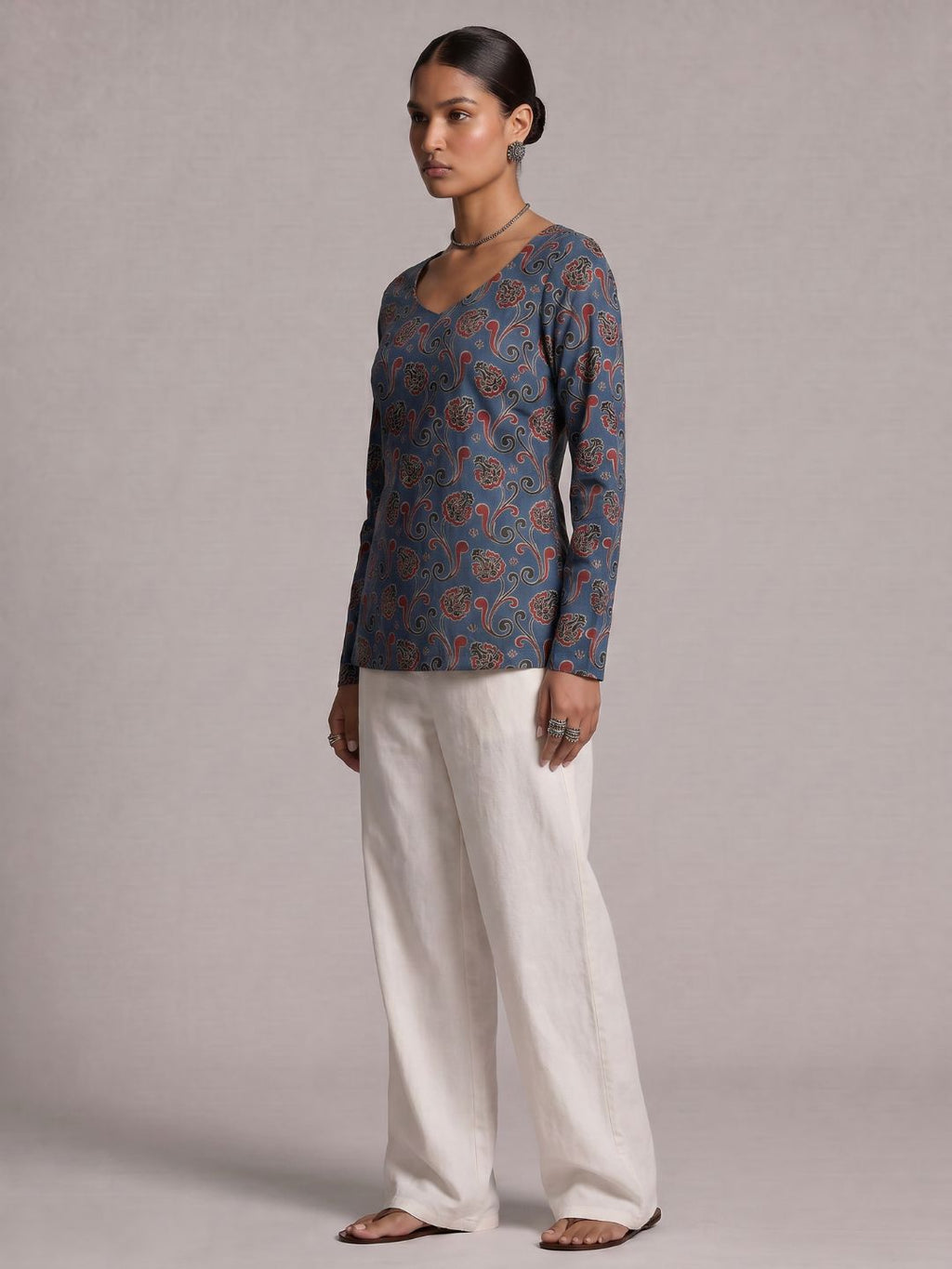 Asha Sleeved Modest Structured Kurti Top