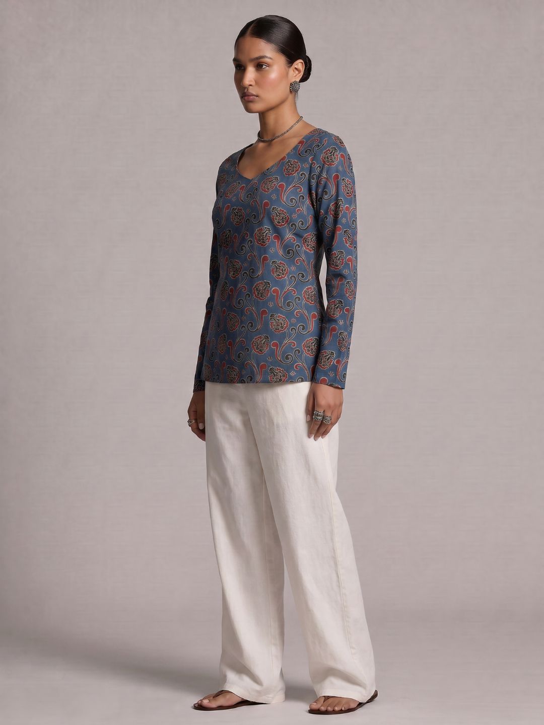 Asha Sleeved Modest Structured Kurti Top